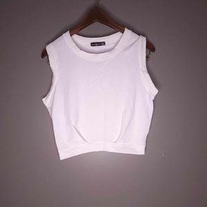 Arrive Guide Women's Medium Fold Detail Loose Yoga Crop Top